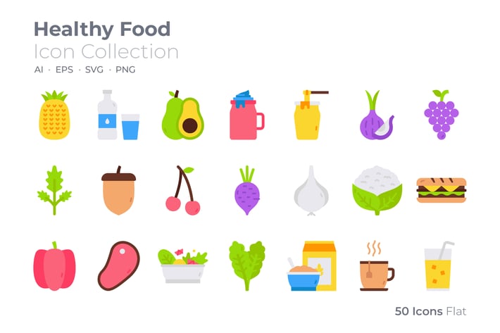 Healthy Food Color Icon
