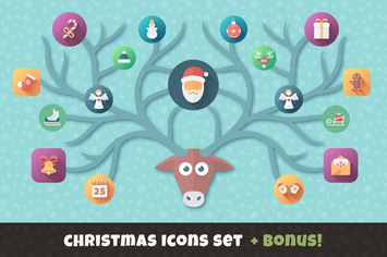 Christmas Flat Set | Vector Icons Bundle