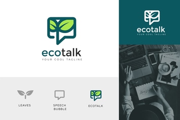 Eco Talk Corporate Logo Vector Template