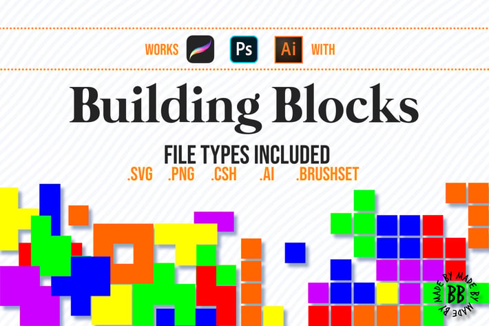 Building Blocks: Procreate Brushes + Vector Shapes