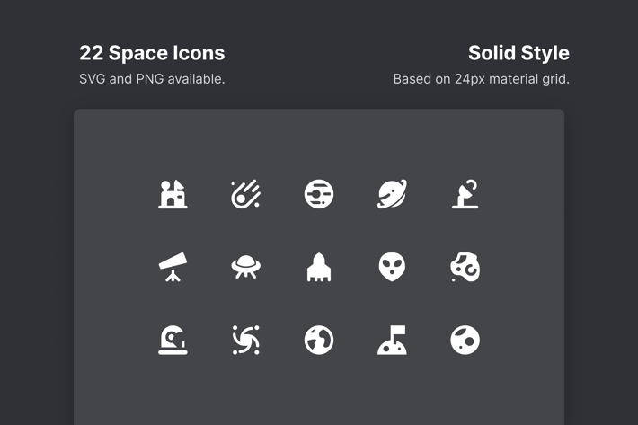 Space Icons - Solid Style