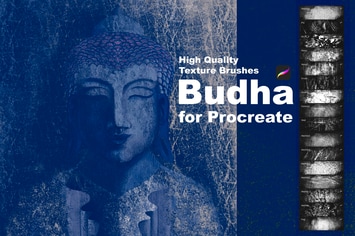 Texture Brushes for Procreate. Budha