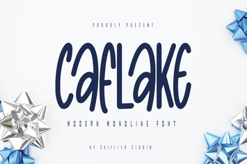 Caflake - Monoline Sans Serif Font