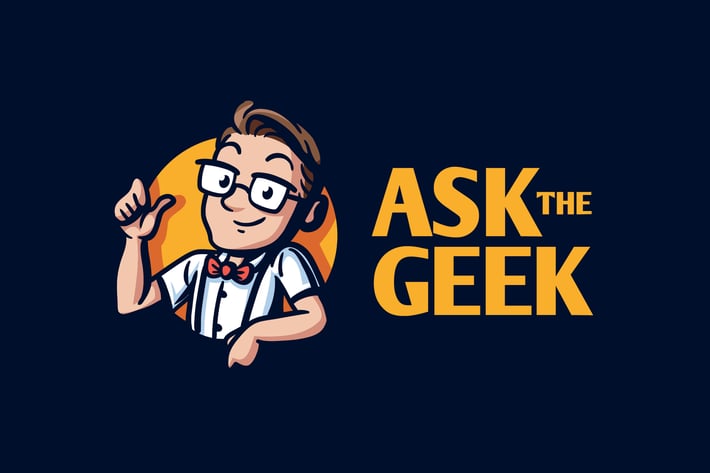 Cartoon Geek Character Mascot Logo