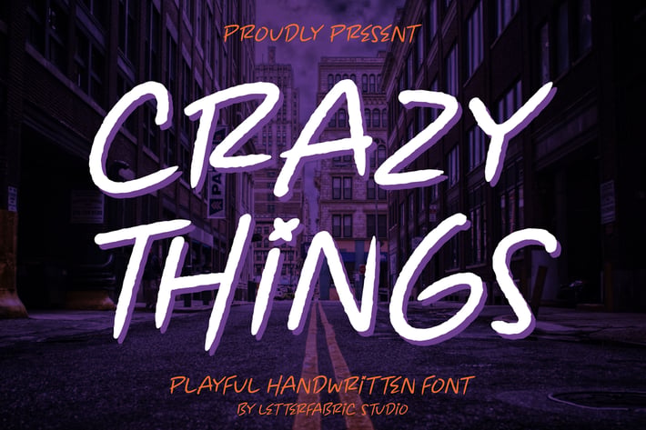 Crazy Things Playful Handwritten Font