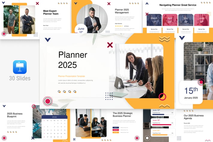 Yellow Minimalist Planner Presentation Template