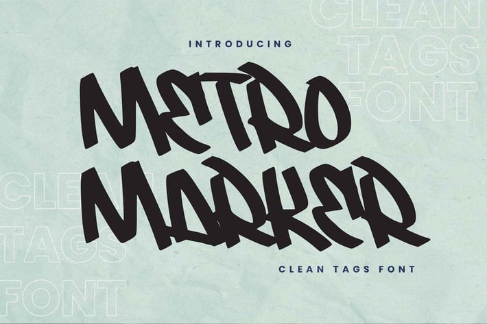 Metro Marker - Clean Tags Font