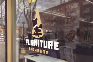 Decor Glass Logo Mockup