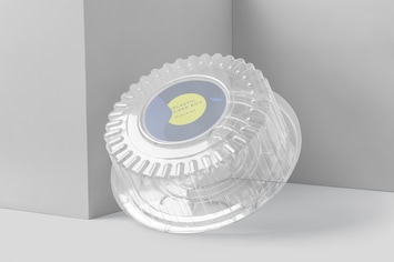 Disposable Round Cake Container Mockups