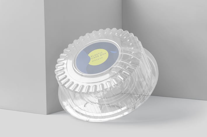 Disposable Round Cake Container Mockups