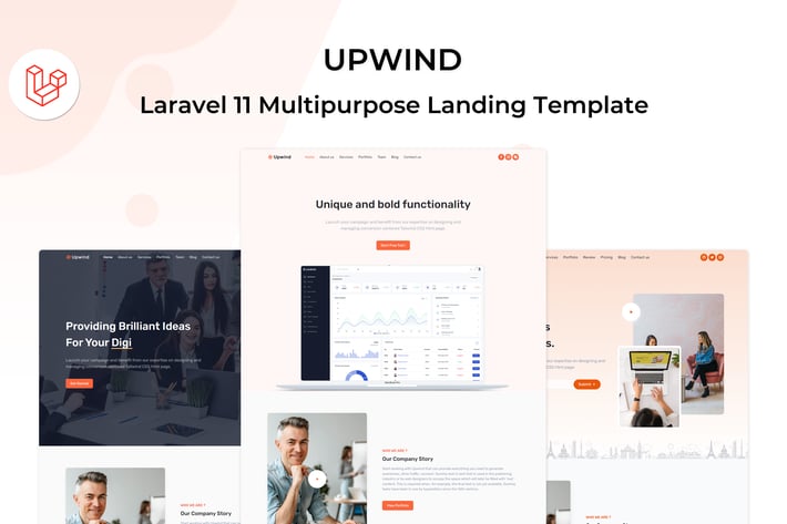 Upwind - Laravel 11 Landing Page Template