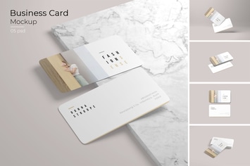 Business Card Rounded Corners Mockup