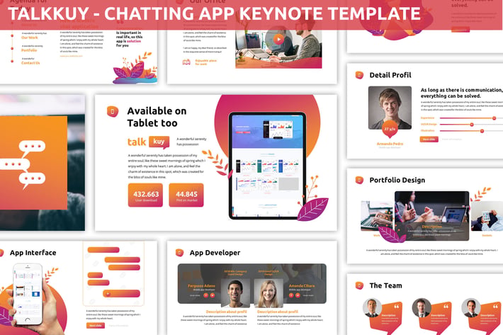 Talkkuy - Chatting App Keynote Template