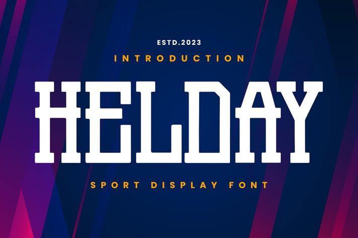 HELDAY - SPORT DISPLAY FONT