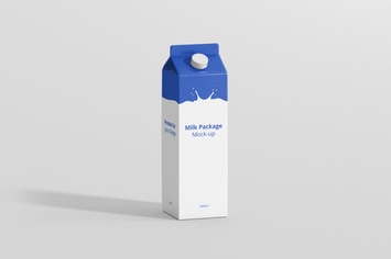 Juice / Milk Mockup - 1L Carton Box