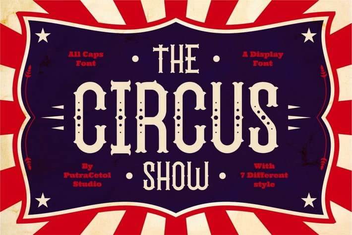 The Circus Show - Carnival Display Font