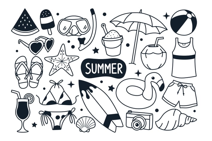 Summer Doodle Illustration