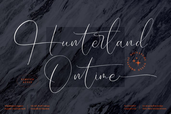 Hunterland Ontime Signature Font