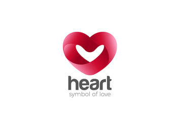 Logo Heart symbol of Love