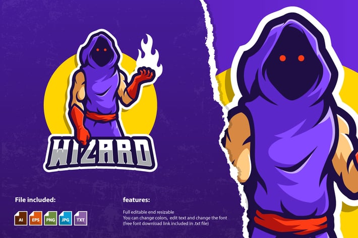 The Wizard Mascot Logo Template