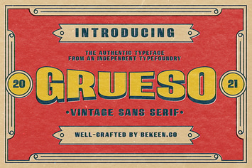 Bold Vintage Sans Serif Font