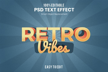 Retro Vintage 3D Text Effect 