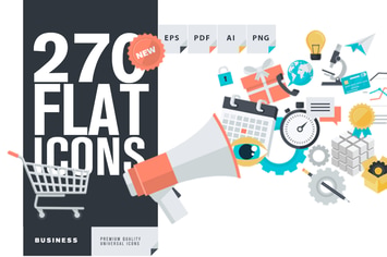Set of Flat Design Icons