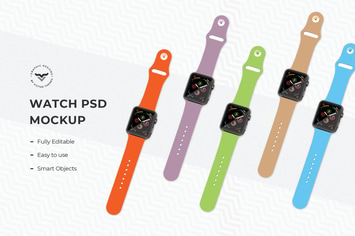 Multi Color Smart Watch Mockups
