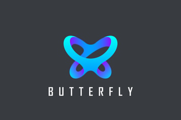 Logo Butterfly abstract creative design