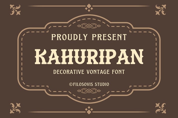 Kahuripan | Decorative Vontage Font