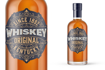 Vintage Whiskey Label Packaging Layout 