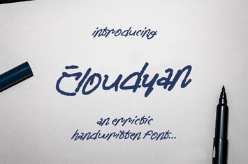 Cloudyan Handwritten Script Font