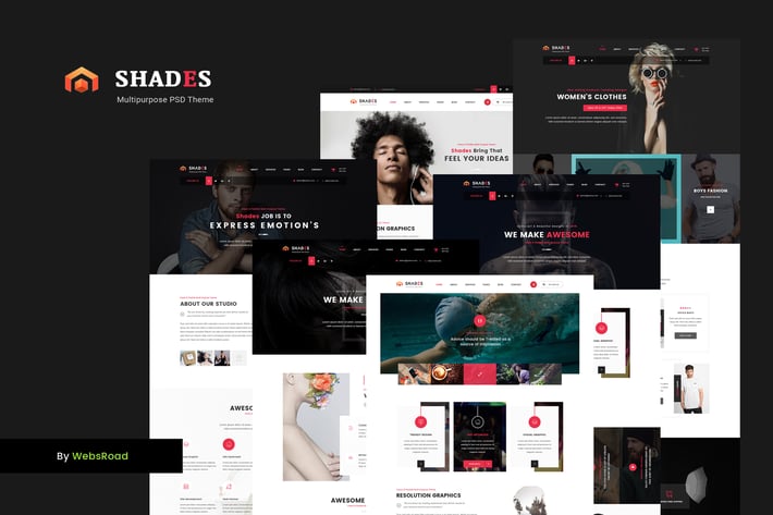 Shades - Creative Multipurpose PSD Template