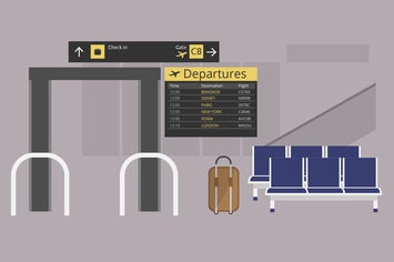 Airport Waiting Room - Illustration Background