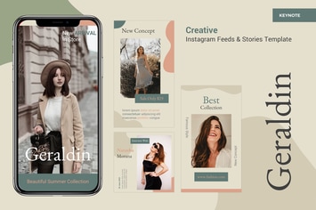 Instagram Feeds & Stories Template - Keynote
