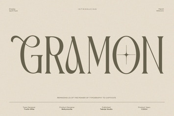 Gramon - Elegant Condensed Display Serif Font 