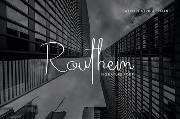 Routhem - Signature Script Fonts
