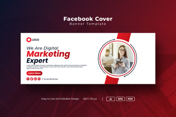 Modern Business marketing Facebook cover Template