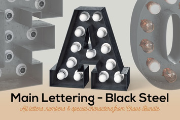 Marquee Light Bulbs Chaos 6 - Black 2 Lettering