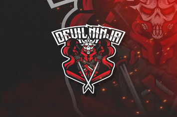 Devil Ninja Esport Logo Template