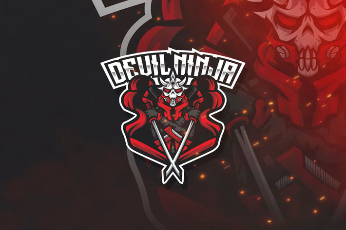 Devil Ninja Esport Logo Template