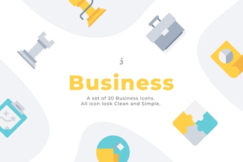 20 Business icons - Flat