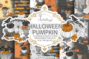 Happy Halloween digital paper pack