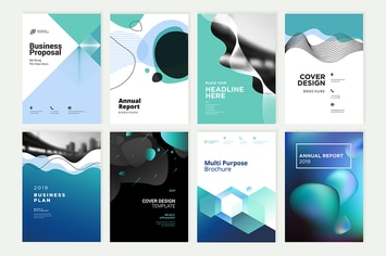 Set of brochure, annual report design templates
