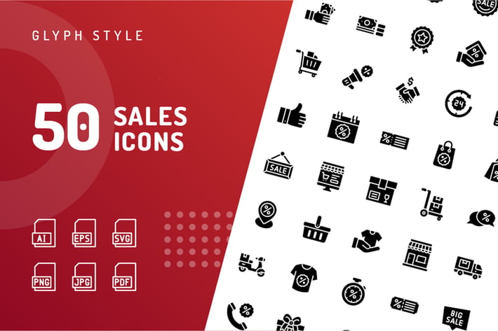 Sales Glyph Icons