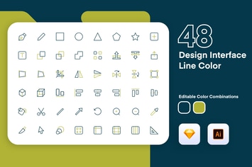 Design Interface Icon Line Color 