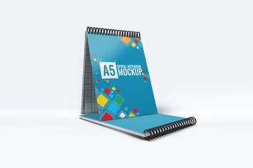 A5 Spiral Notebook Mock-Up
