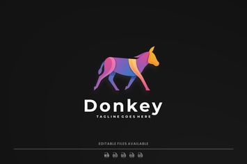 Donkey Gradient Colorful Logo