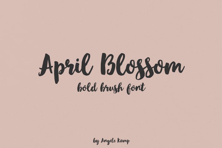 April blossom script brush font