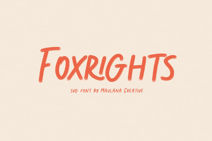 Foxright Svg Brush Font